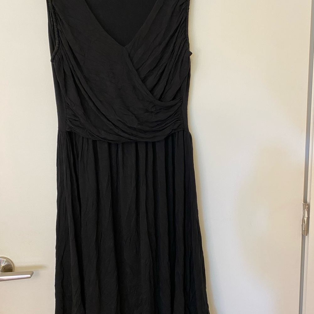 Anthropologie Black Midi Dress